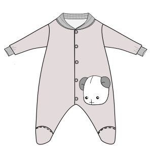 Patron ropa, Fashion sewing pattern, molde confeccion, patronesymoldes.com Pijama 2802 BEBES Accesorios